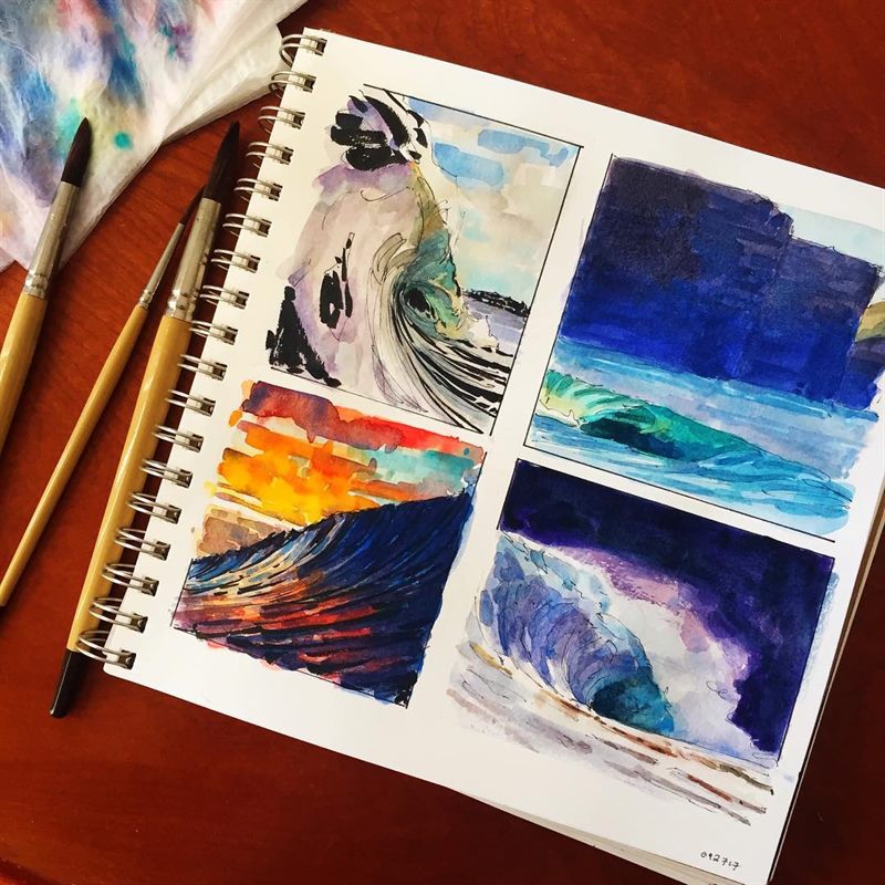 Landscapes, Seascapes — watercolor painting by Ray Patrick