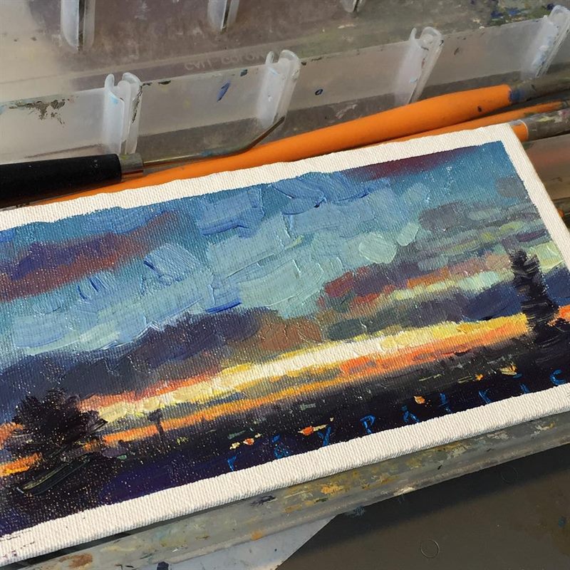 Landscapes, Sunsets — oil painting by Ray Patrick