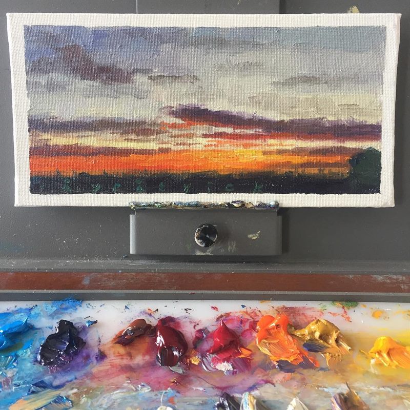 Landscapes, Sunsets — oil painting by Ray Patrick