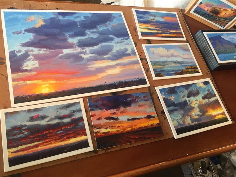 Landscapes, Sunsets — oil painting by Ray Patrick