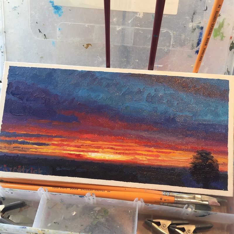 Landscapes, Sunsets — oil painting by Ray Patrick