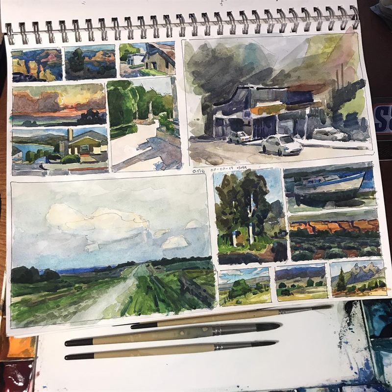 Landscapes — watercolor painting by Ray Patrick
