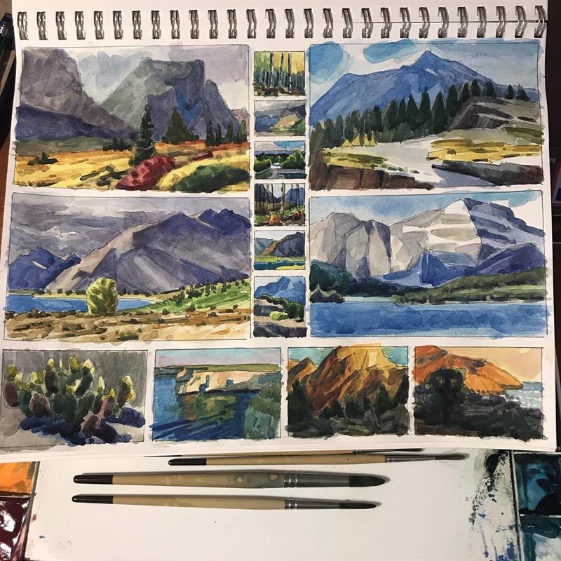 Landscapes — watercolor painting by Ray Patrick