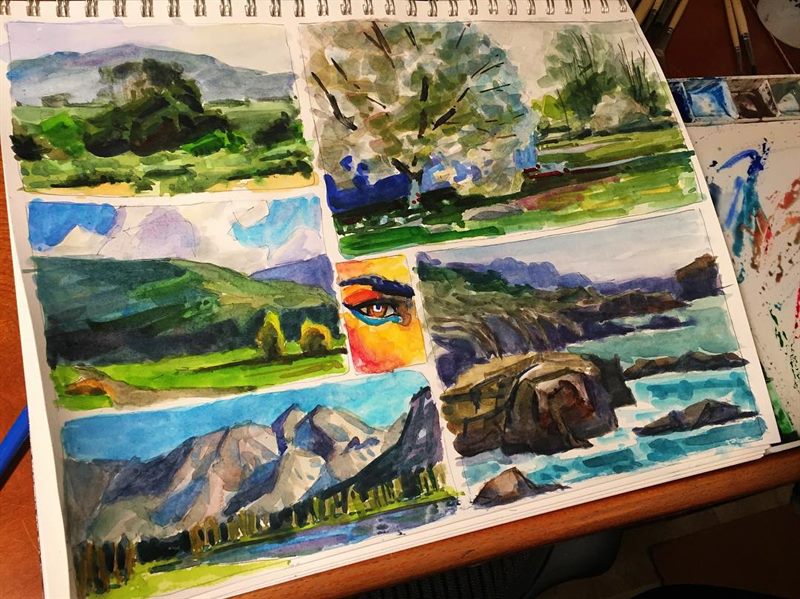 Landscapes — watercolor painting by Ray Patrick