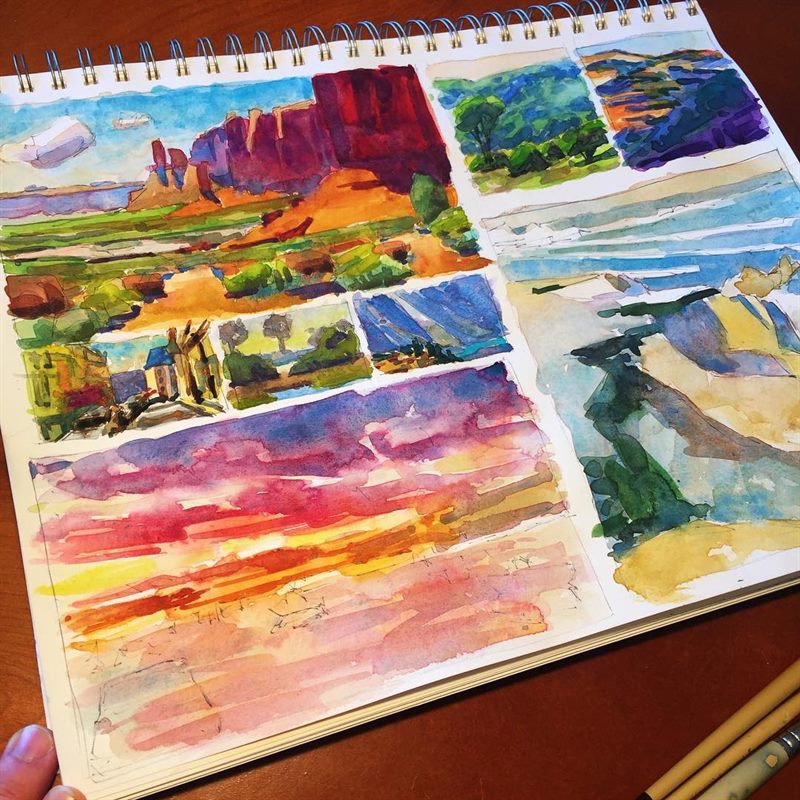 Landscapes — watercolor painting by Ray Patrick