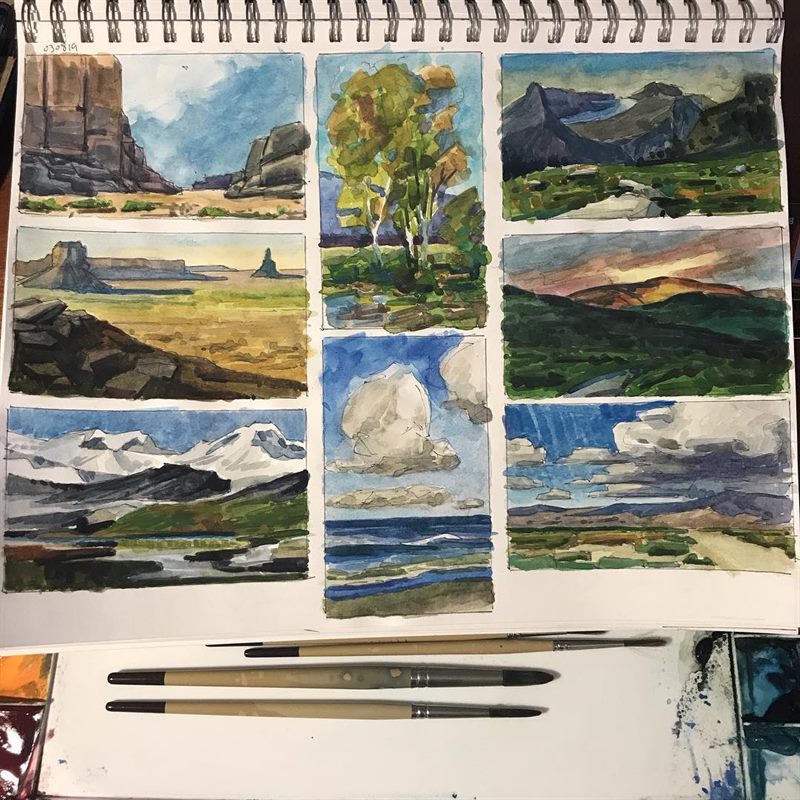Landscapes — watercolor painting by Ray Patrick