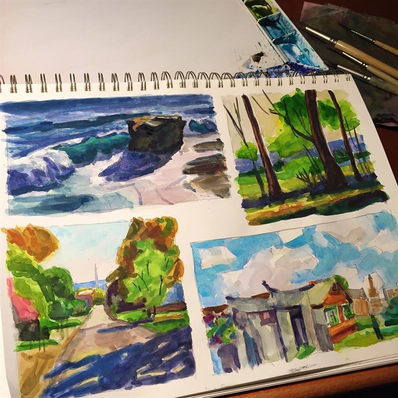 Landscapes — watercolor painting by Ray Patrick