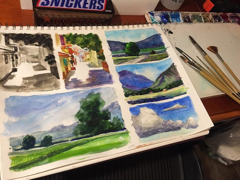 Landscapes — watercolor painting by Ray Patrick