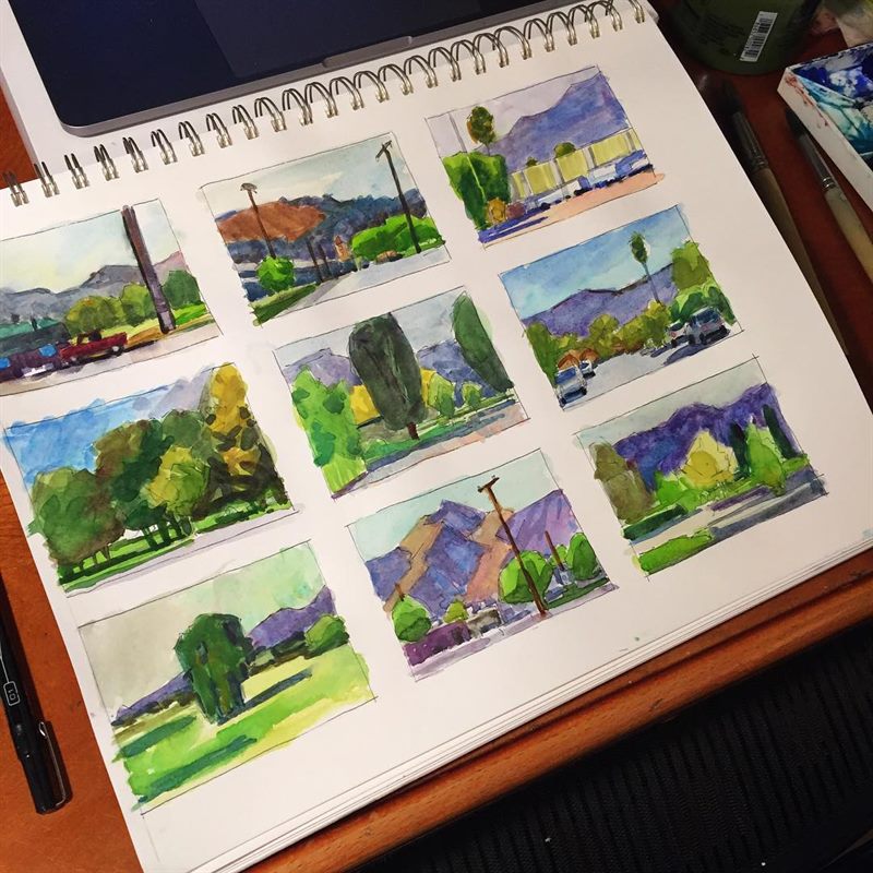 Landscapes — watercolor painting by Ray Patrick