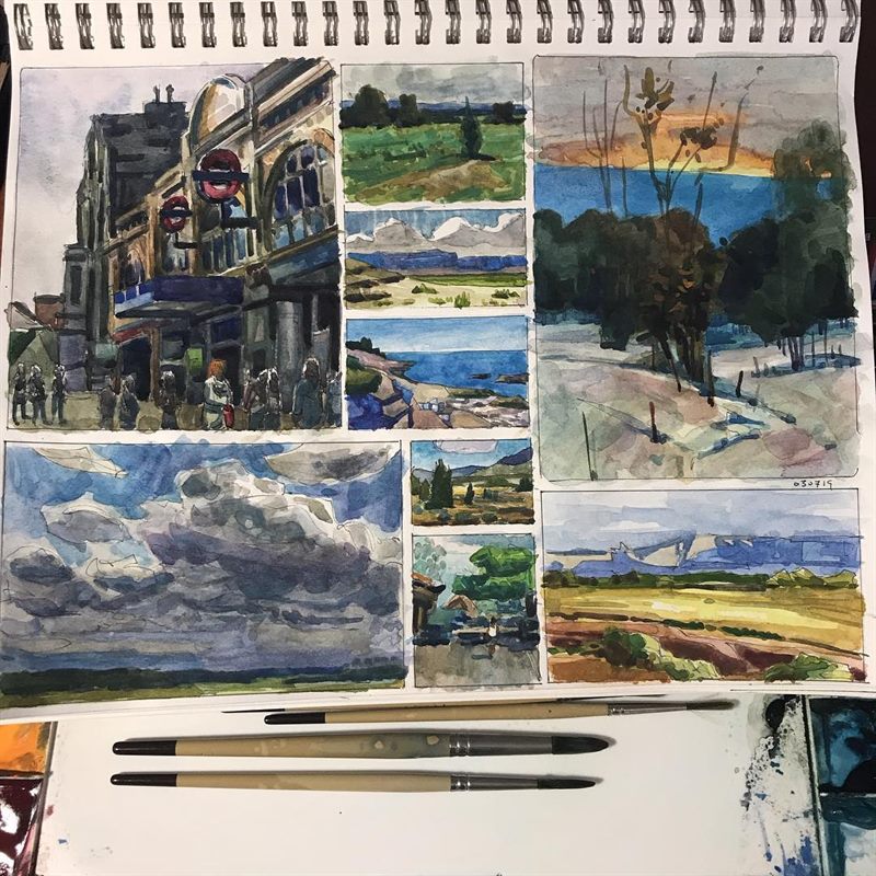Landscapes — watercolor painting by Ray Patrick