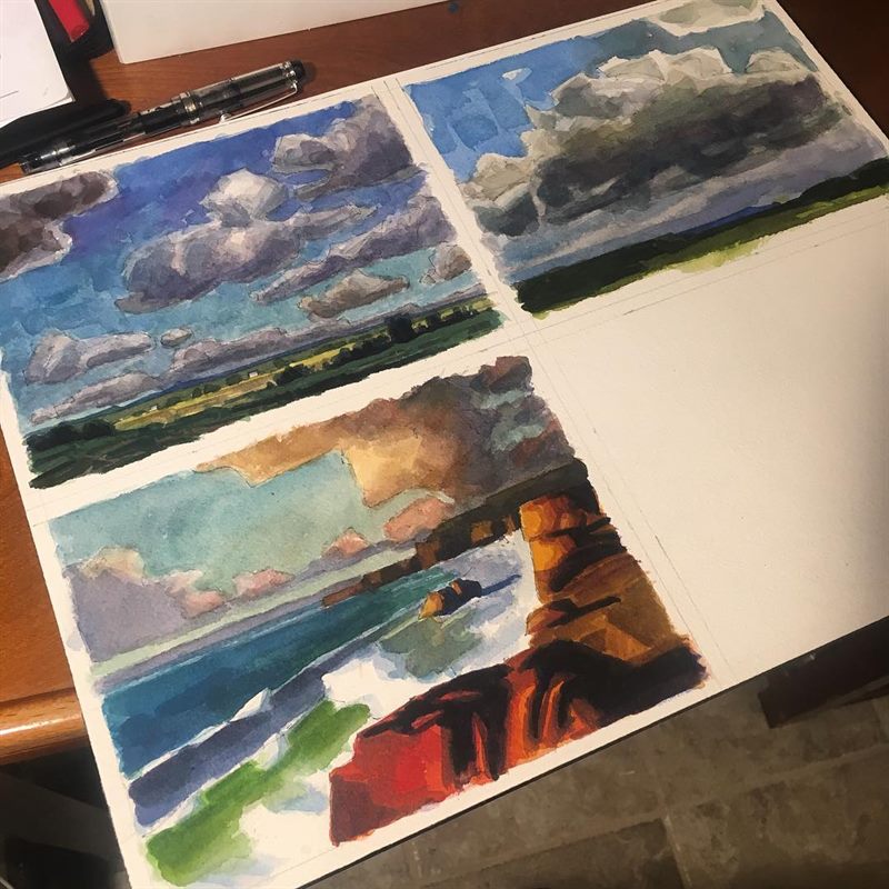 Landscapes — watercolor painting by Ray Patrick