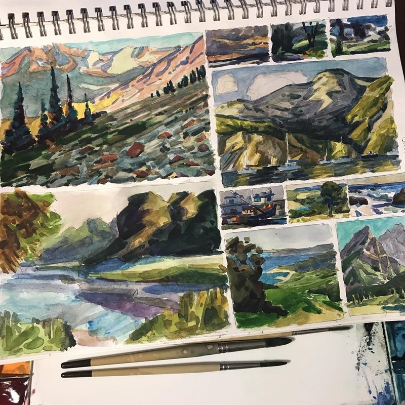 Landscapes — watercolor painting by Ray Patrick