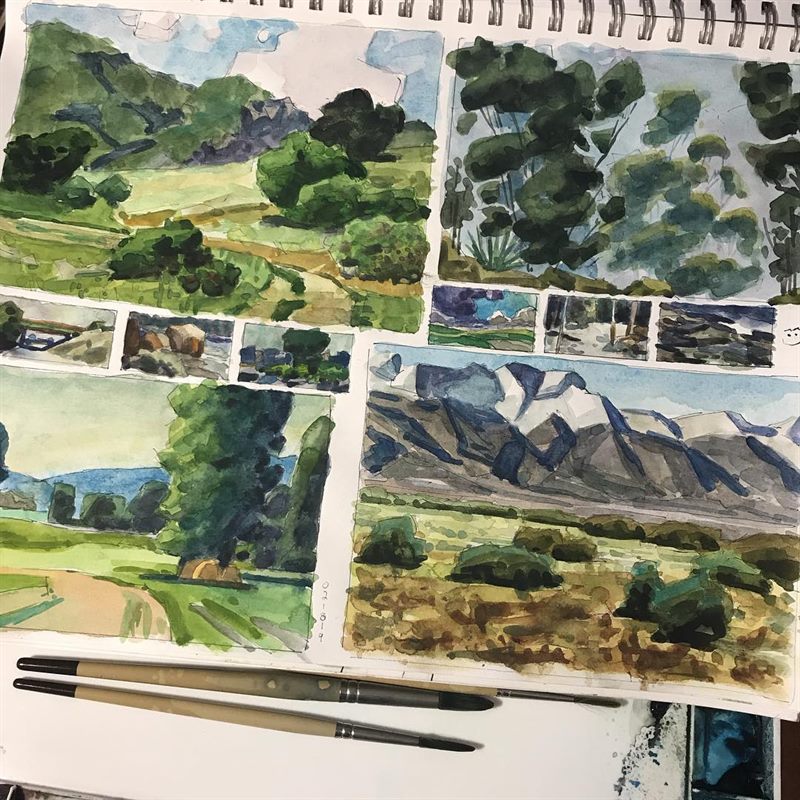 Landscapes — watercolor painting by Ray Patrick