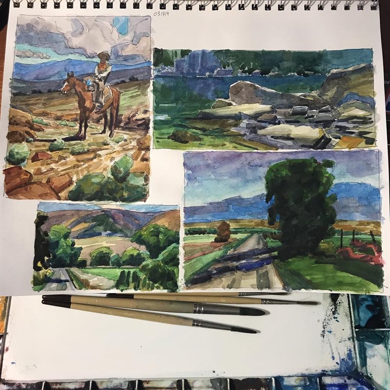 Landscapes — watercolor painting by Ray Patrick