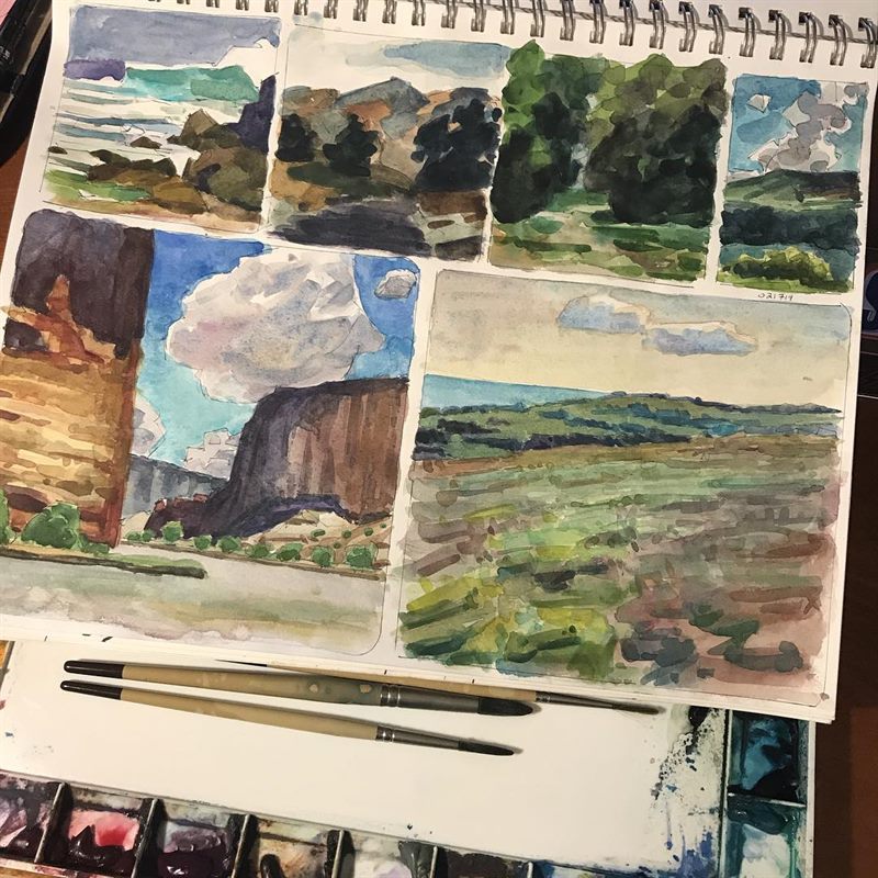 Landscapes — watercolor painting by Ray Patrick
