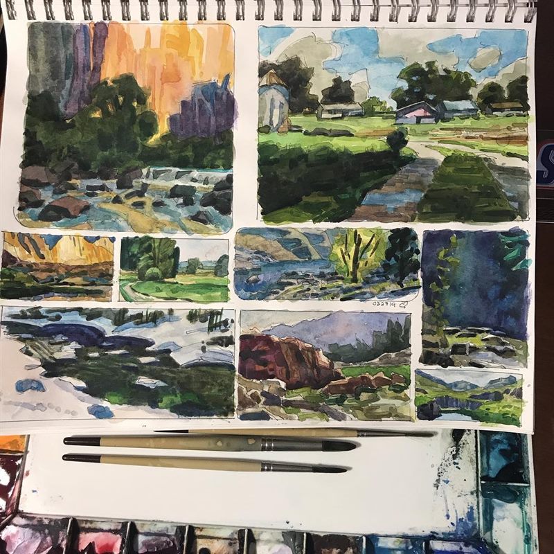 Landscapes — watercolor painting by Ray Patrick