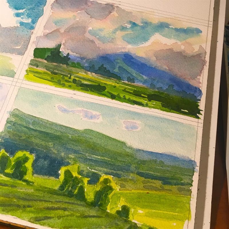 Landscapes — watercolor painting by Ray Patrick