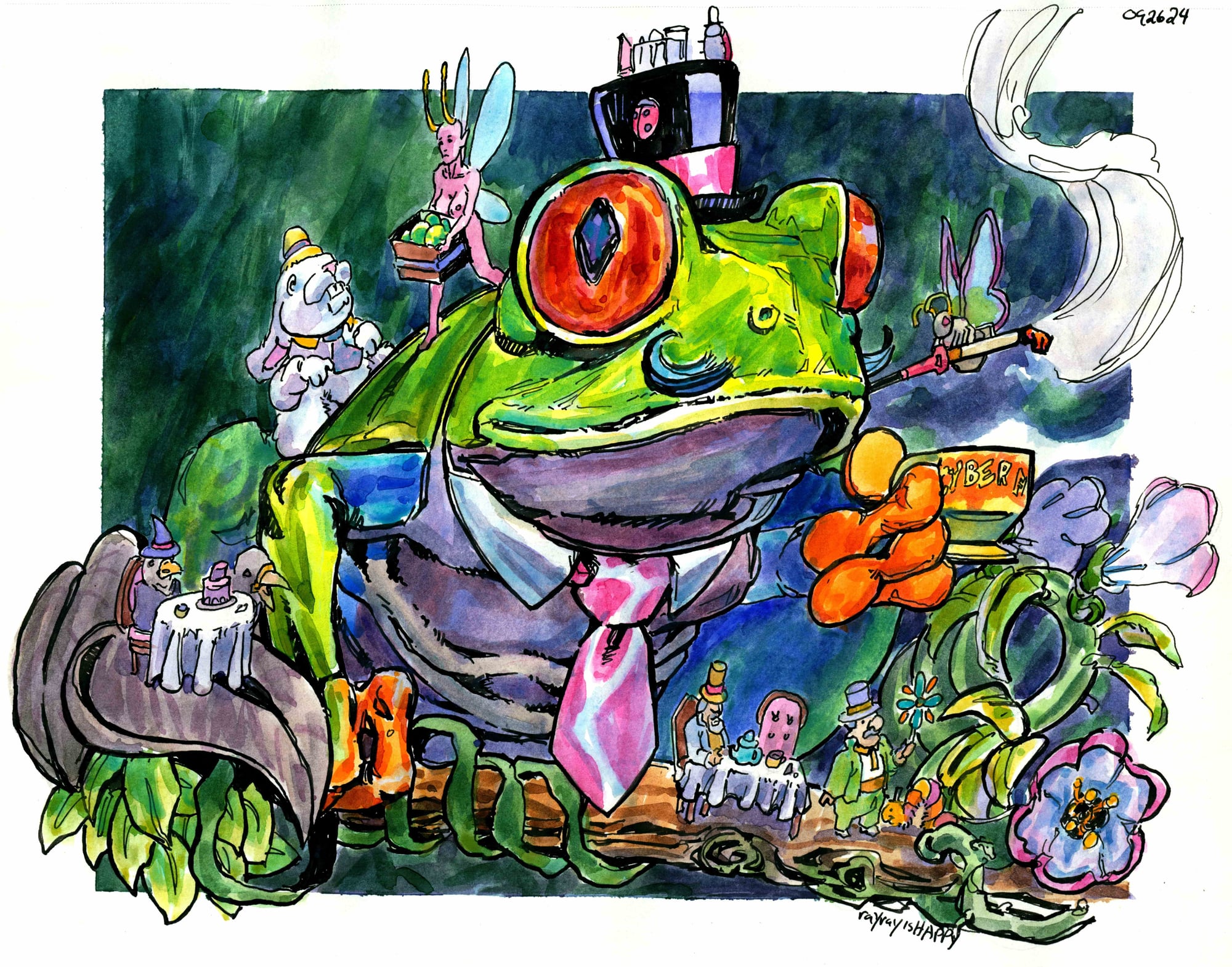 mr froggo, 2026 — watercolor painting by Ray Patrick