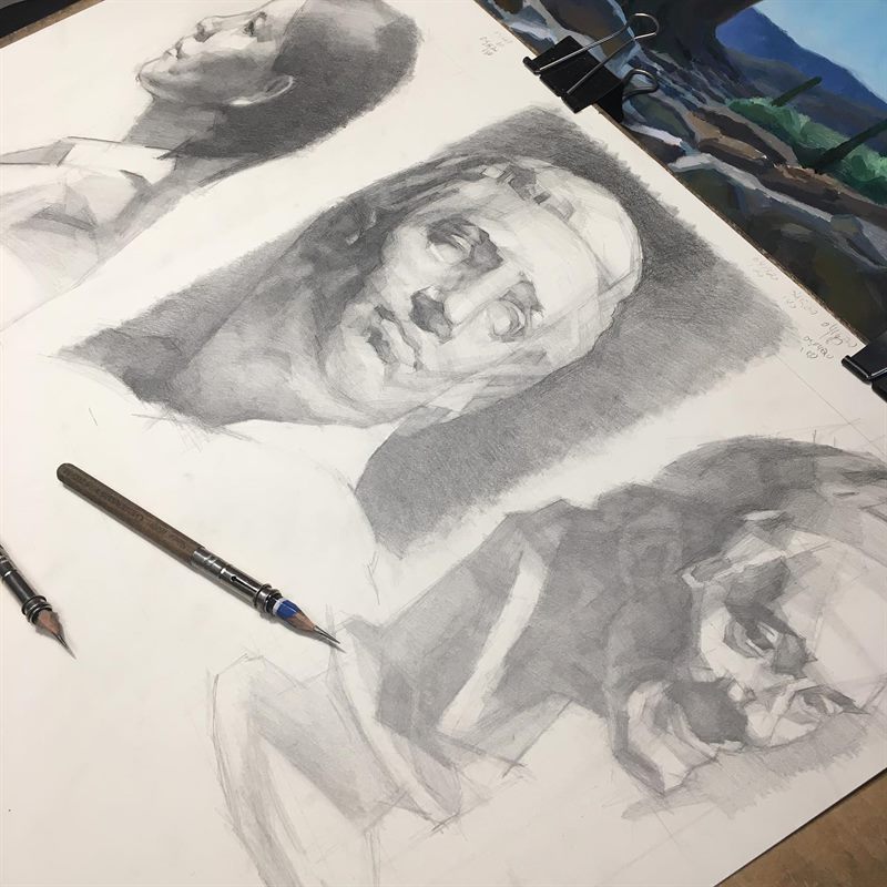 Portraits — pencil drawing by Ray Patrick