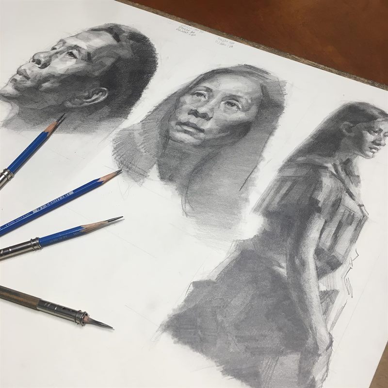 Portraits — pencil drawing by Ray Patrick
