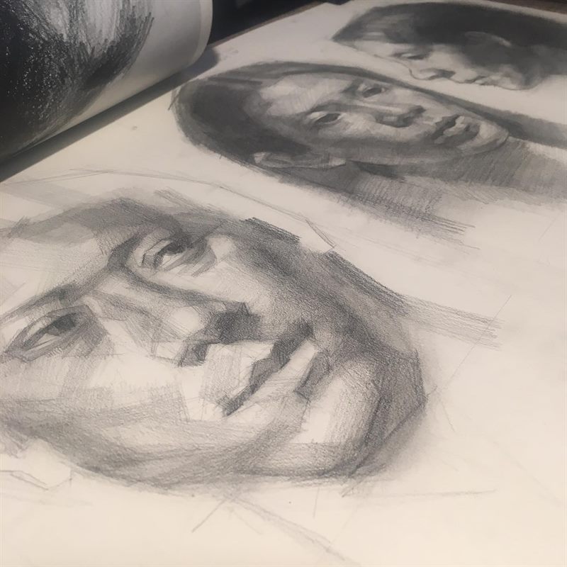 Portraits — pencil drawing by Ray Patrick