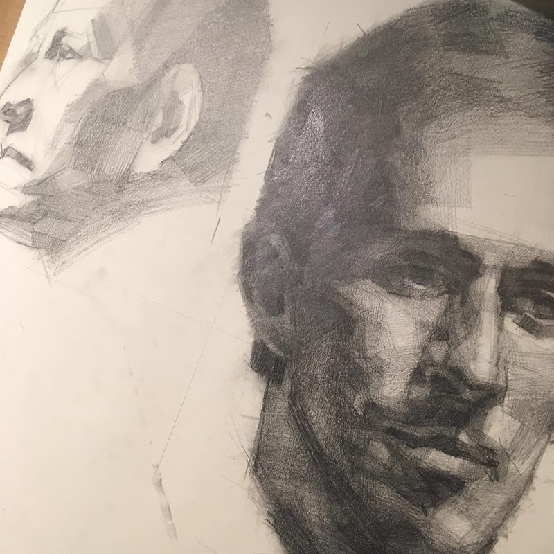 Portraits — pencil drawing by Ray Patrick