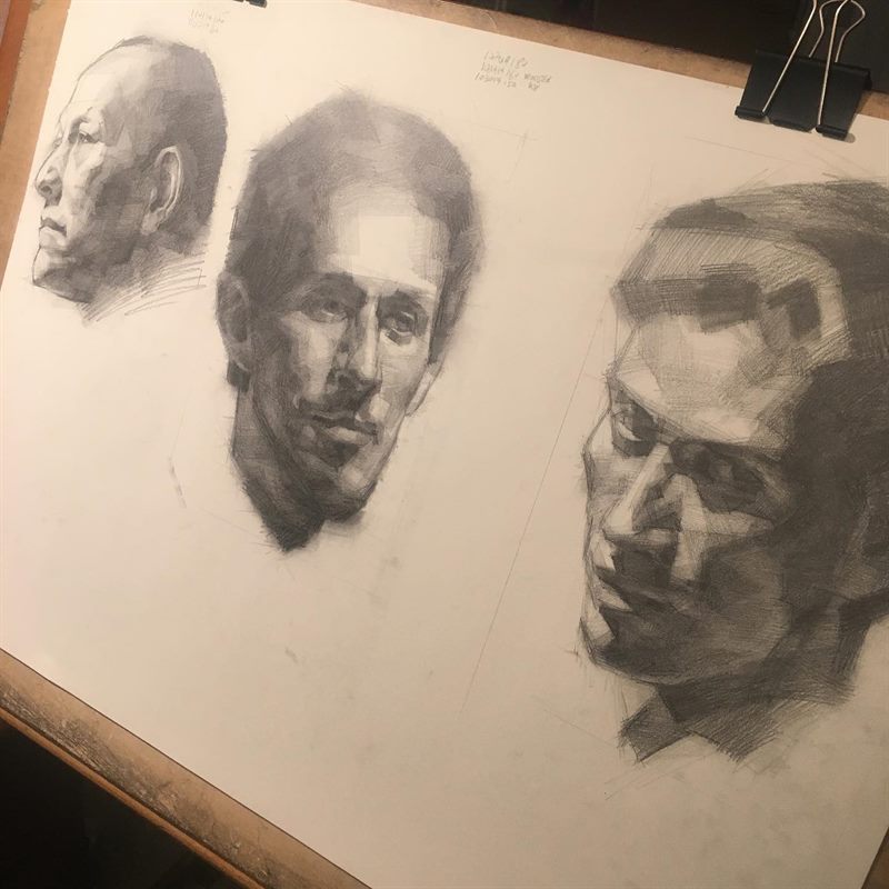 Portraits — pencil drawing by Ray Patrick