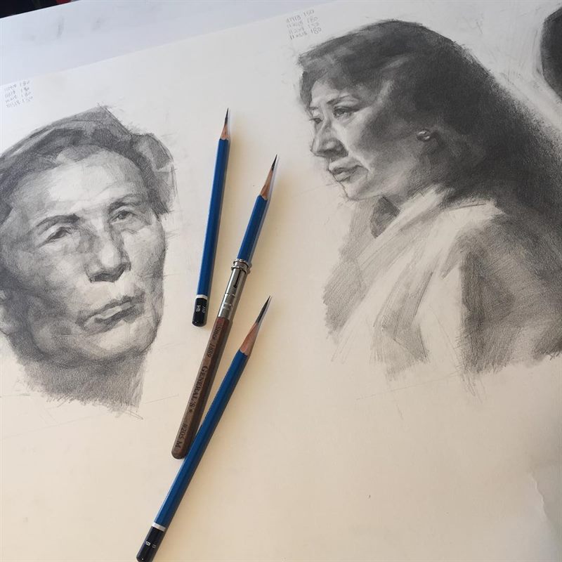 Portraits — pencil drawing by Ray Patrick