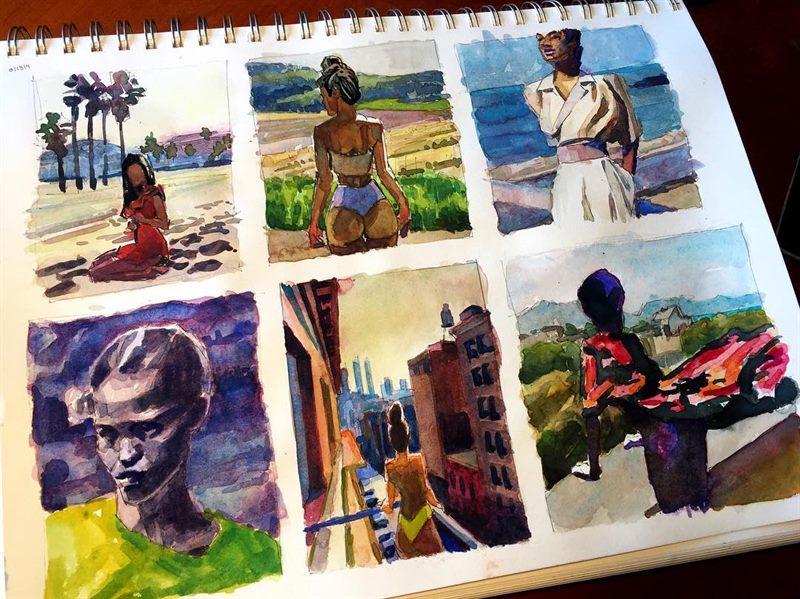 Portraits — watercolor painting by Ray Patrick