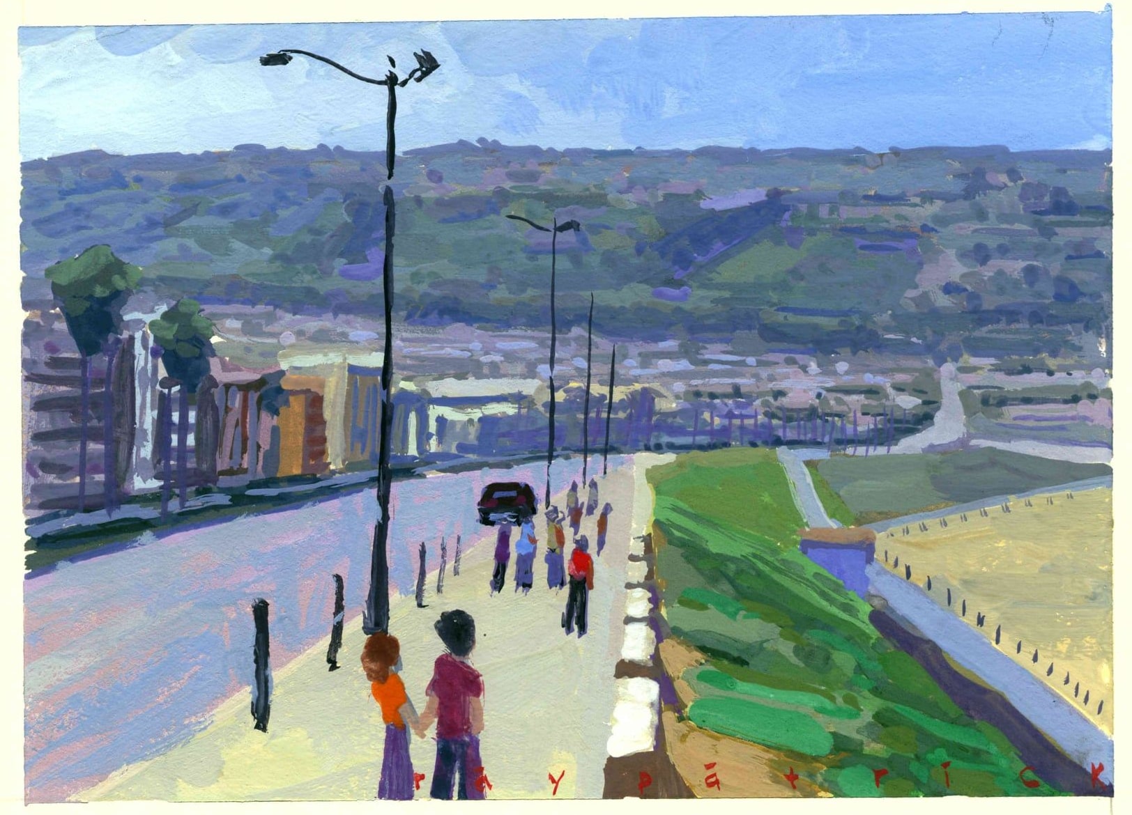 Redondo Beach Riviera, 2026 — gouache painting by Ray Patrick
