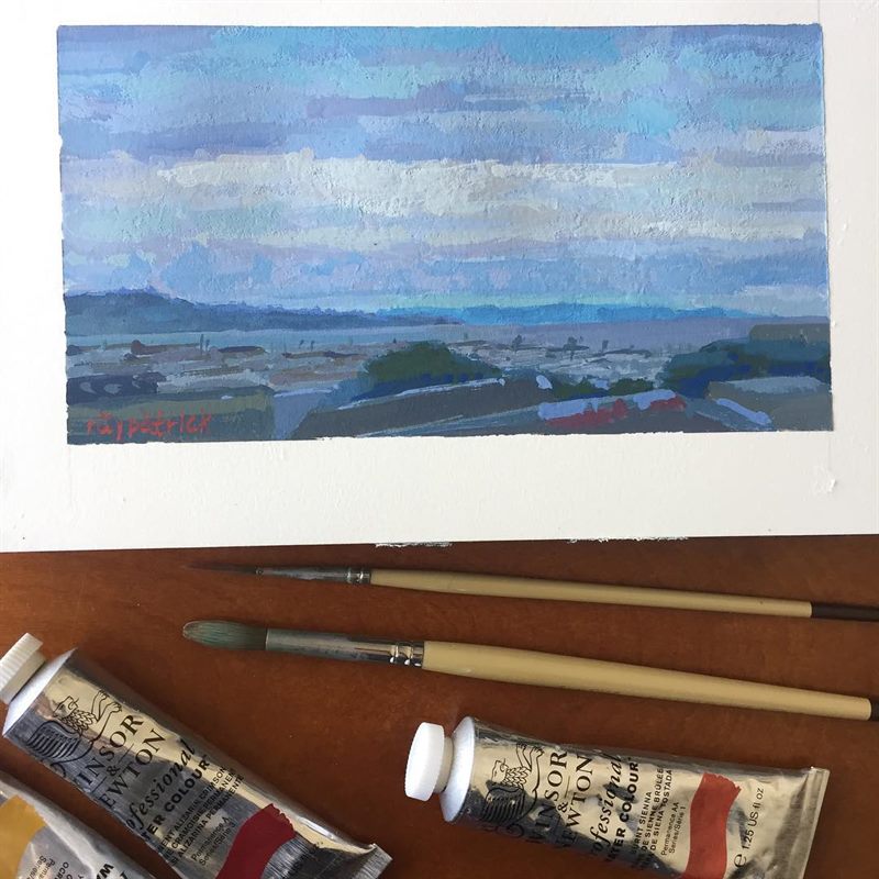 Seascapes — gouache painting by Ray Patrick