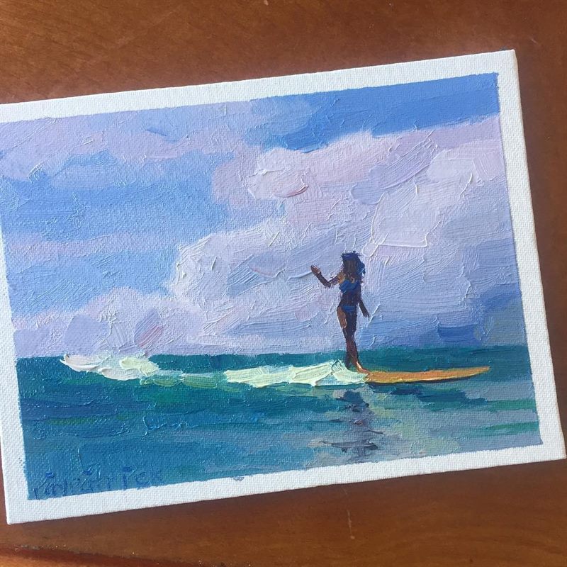 Seascapes, Surfing — oil painting by Ray Patrick