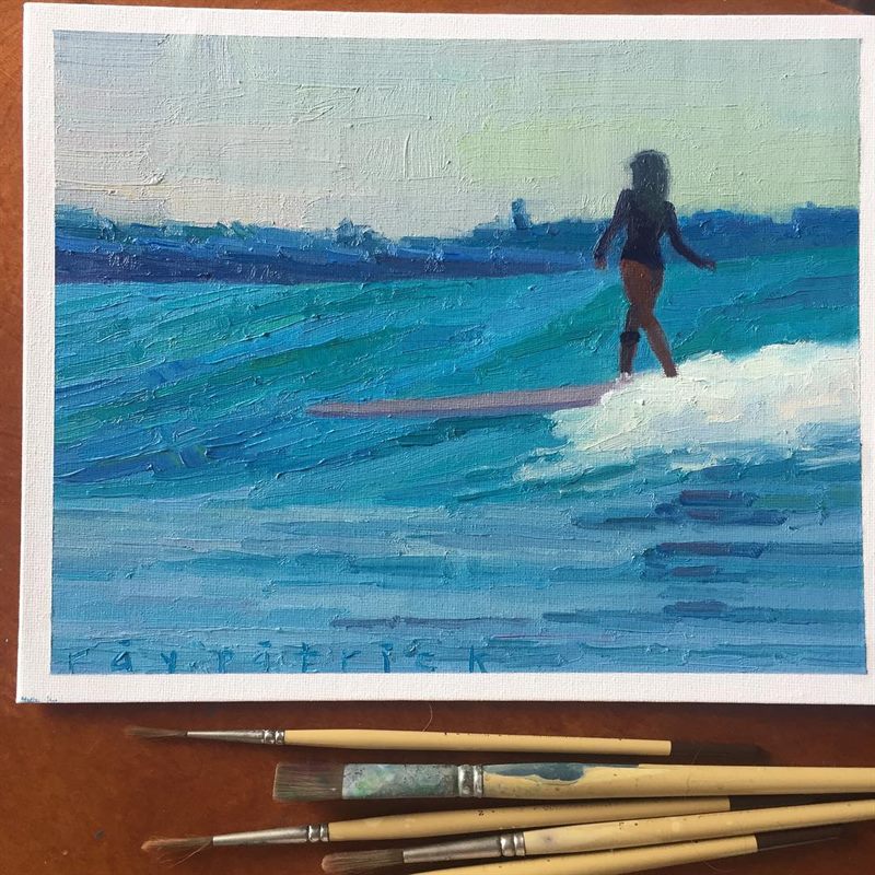 Seascapes, Surfing — oil painting by Ray Patrick