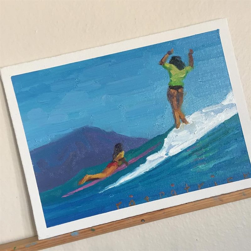 Seascapes, Surfing — oil painting by Ray Patrick