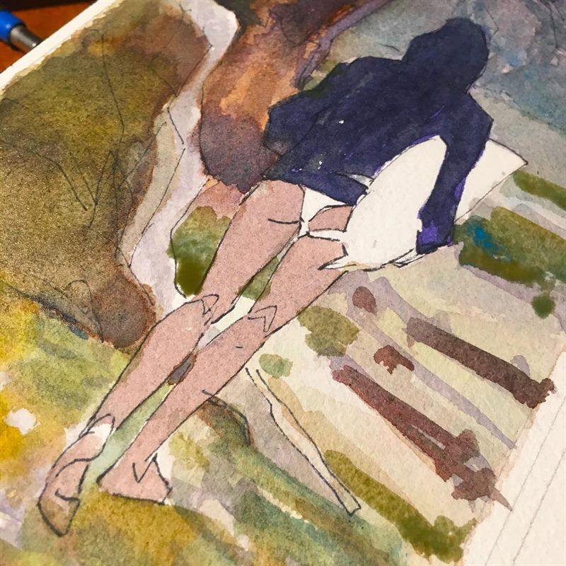 Seascapes, Surfing — watercolor painting by Ray Patrick
