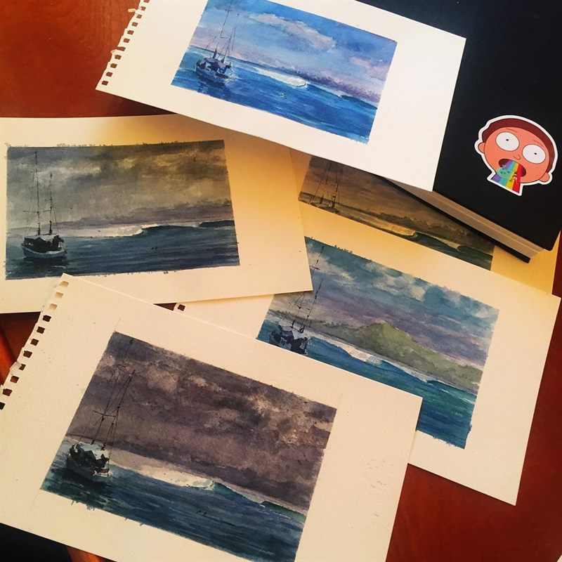 Seascapes — watercolor painting by Ray Patrick
