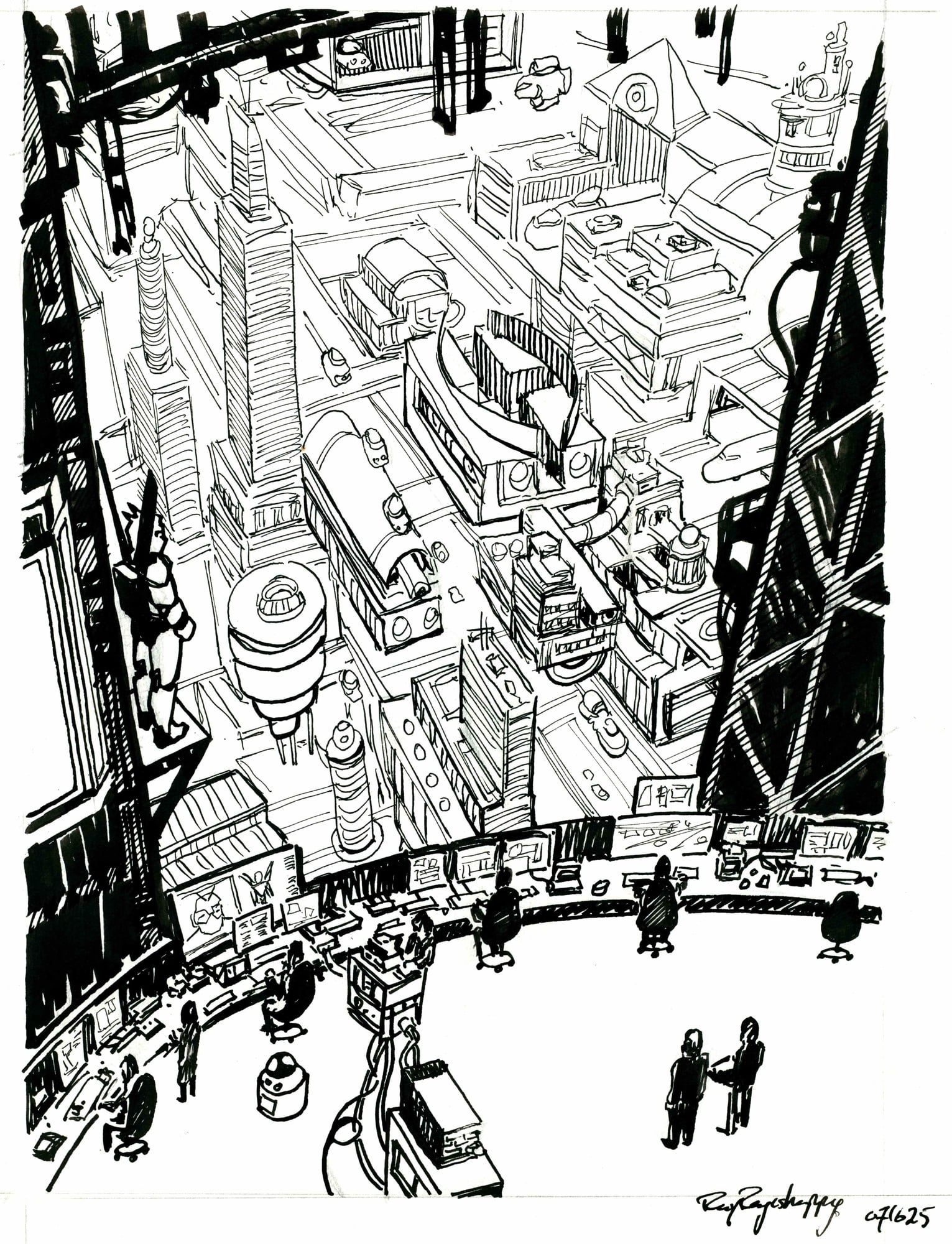 Secret city, 2026 — ink cartoon by Ray Patrick