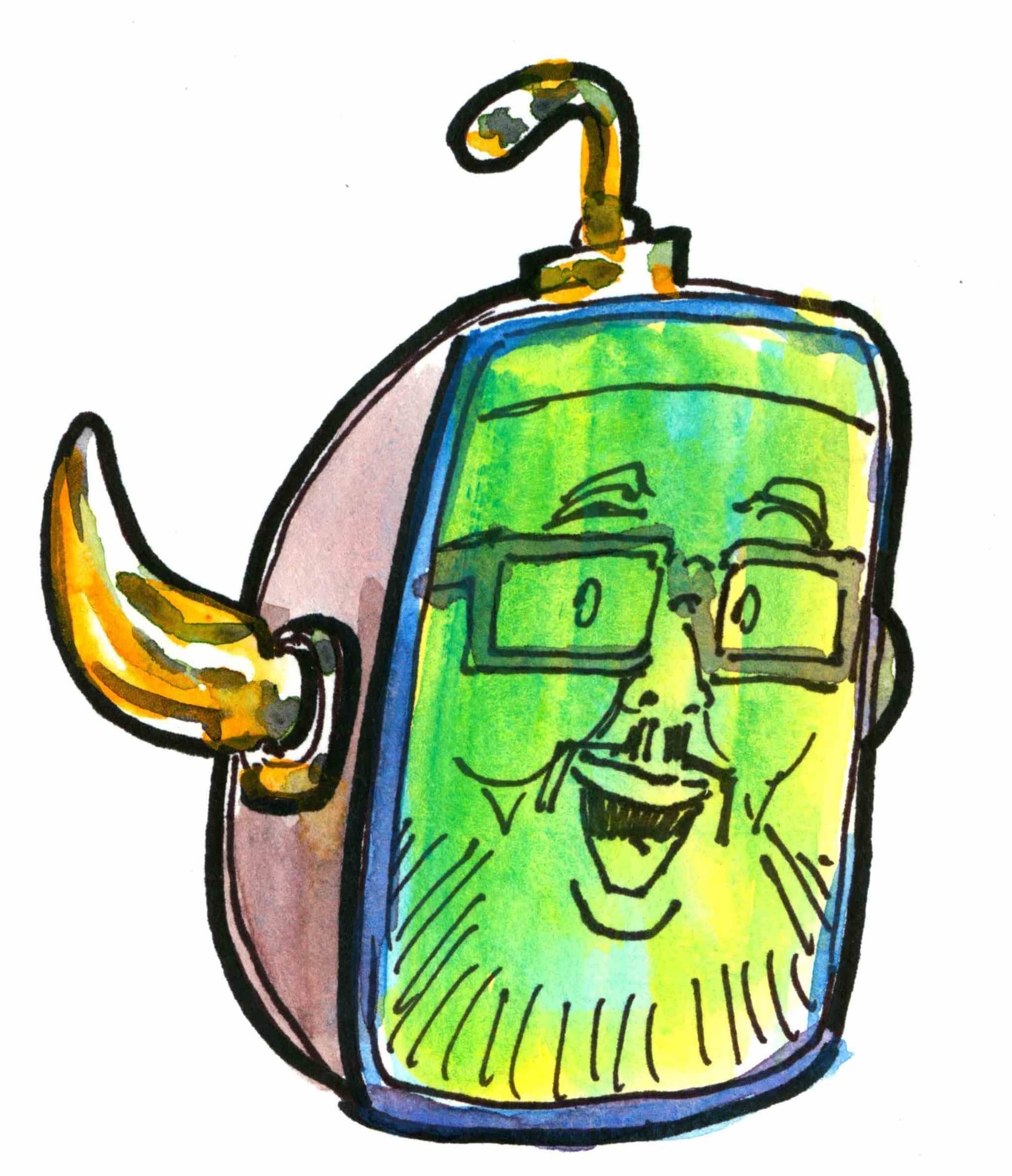 Vito lunchbox, 2026 — watercolor cartoon by Ray Patrick