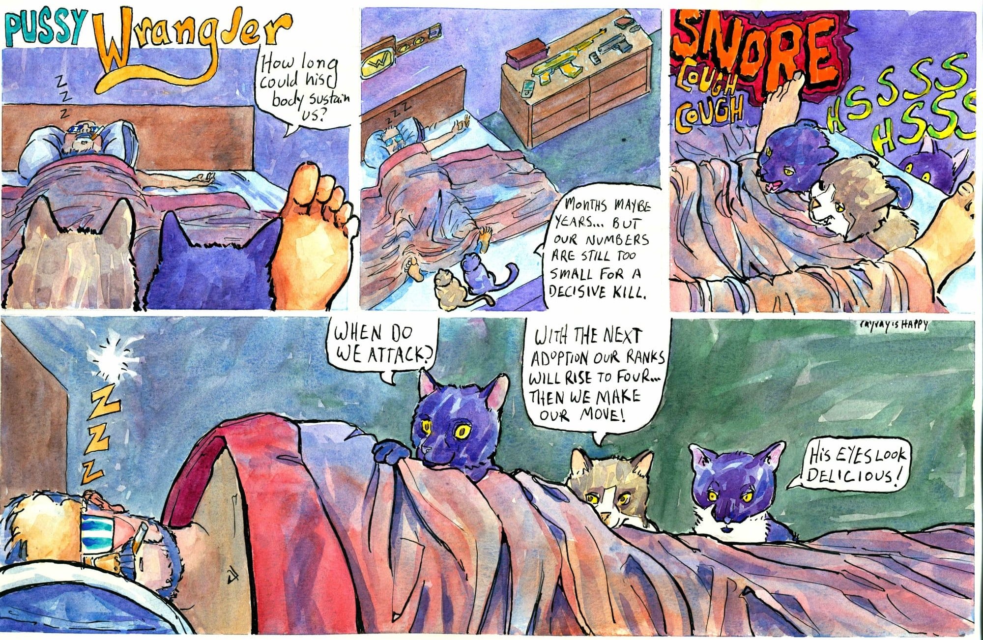 When do we attack, 2024 — watercolor cartoon by Ray Patrick