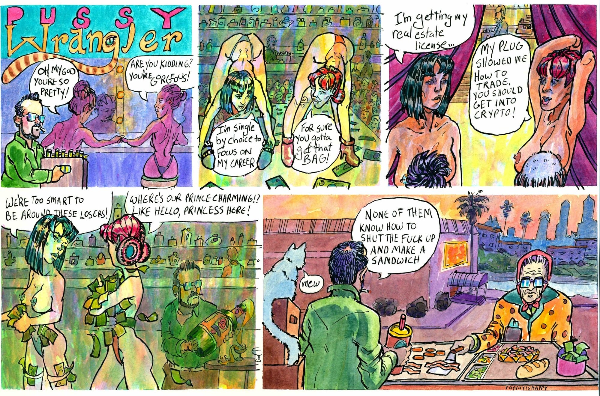 Where's our prince charming, 2024 — watercolor cartoon by Ray Patrick