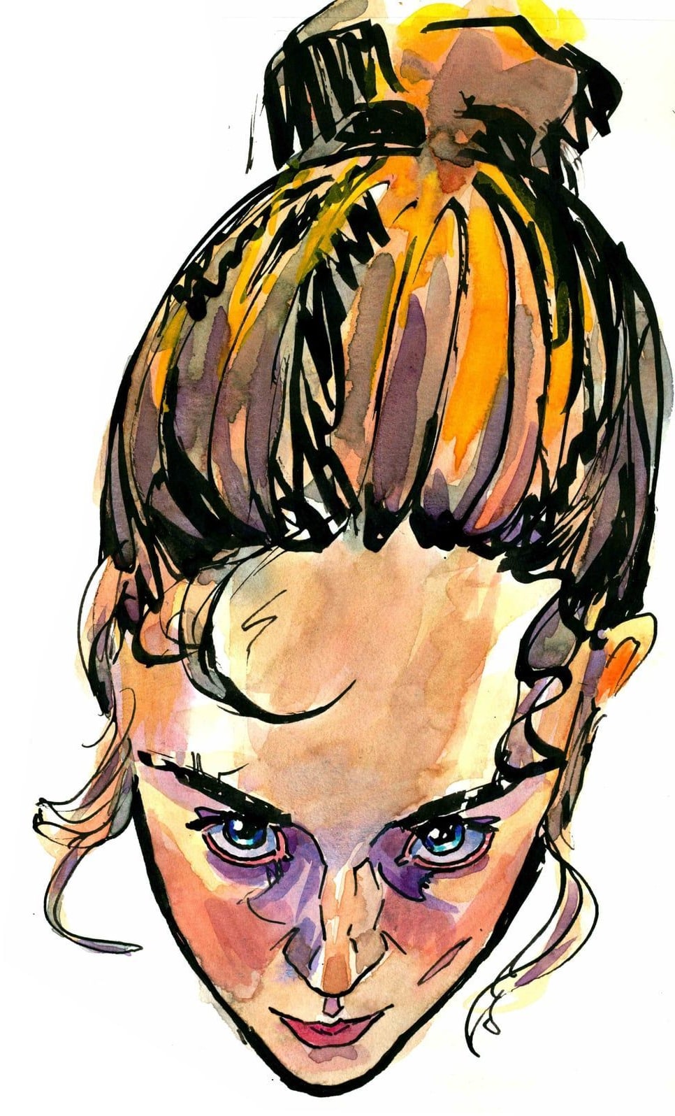 yellin, 2026 — watercolor painting by Ray Patrick