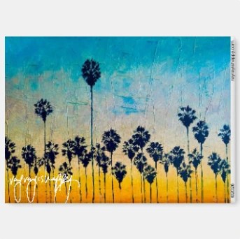 Fridge Magnet — customized from one of Ray Patrick's paintings, made by @rayrayishappy at rayrayisHAPPY.com - Fashion, Landscapes, Palm trees, Pop art, Oil