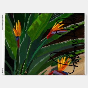 Fridge Magnet — customized from one of Ray Patrick's paintings, made by @seashellsnsocal at rayrayisHAPPY.com - Landscapes, Gouache