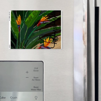 Fridge Magnet, fridge — customized from one of Ray Patrick's paintings, made by @seashellsnsocal at rayrayisHAPPY.com - Landscapes, Gouache