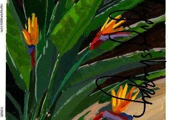 Fridge Magnet, the printed artwork — customized from one of Ray Patrick's paintings, made by @seashellsnsocal at rayrayisHAPPY.com - Landscapes, Gouache