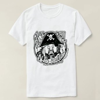 Men's Designer T-Shirt, front, flat — customized from one of Ray Patrick's paintings, made by @rayrayishappy at rayrayisHAPPY.com - Dick Masterson, Cartoons, B&W, Pop art, Ink
