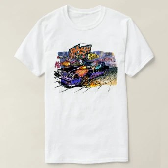 Men's Designer T-Shirt, front, flat — customized from one of Ray Patrick's paintings, made by @rayrayishappy at rayrayisHAPPY.com - Mersh, Cats, Comics, Kitty City, Pussy Wrangler, Concept art, Watercolor