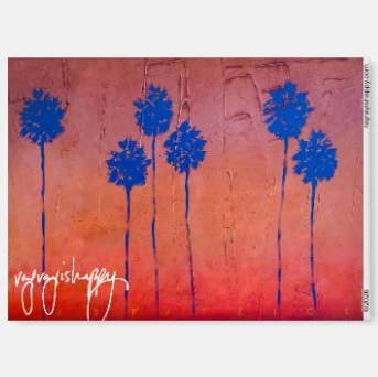 Fridge Magnet — customized from one of Ray Patrick's paintings, made by @rayrayishappy at rayrayisHAPPY.com - Fashion, Landscapes, Palm trees, Pop art, Oil