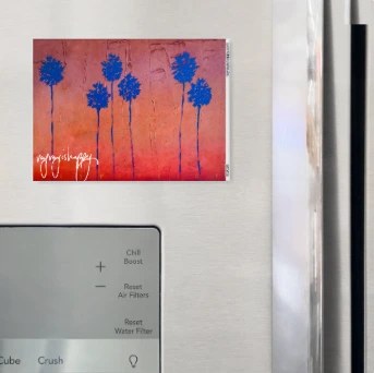 Fridge Magnet, fridge — customized from one of Ray Patrick's paintings, made by @rayrayishappy at rayrayisHAPPY.com - Fashion, Landscapes, Palm trees, Pop art, Oil