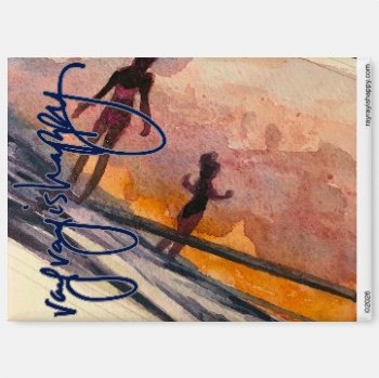Fridge Magnet — customized from one of Ray Patrick's paintings, made by @seashellsnsocal at rayrayisHAPPY.com - Seascapes, Sunsets, Surfing, Watercolor